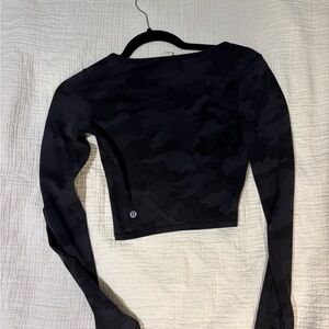 lululemon athletica Dark Camouflage Long Sleeve Top